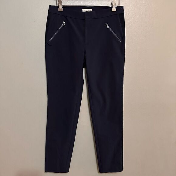 Rebecca Taylor Ava Techy Pants Trouser Navy Black size 8 - Picture 3 of 10